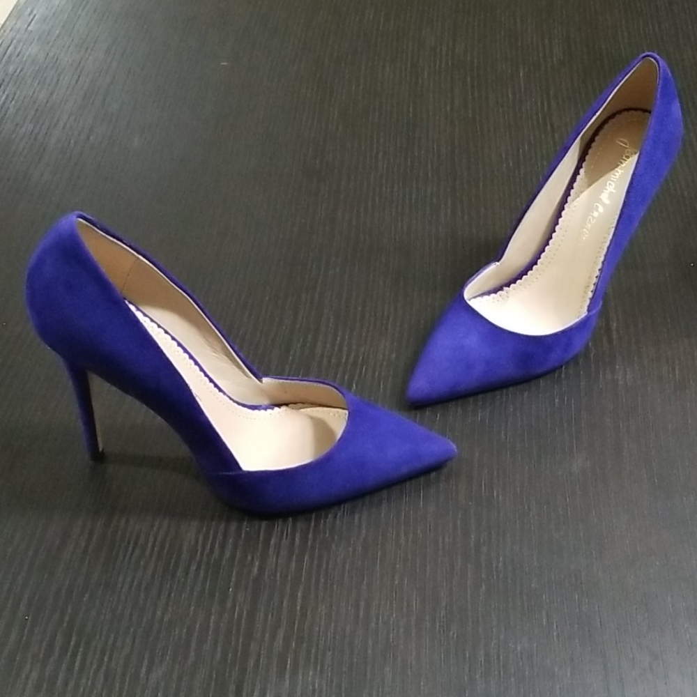 Jean-Michel Cazabat Blue Suede Heels